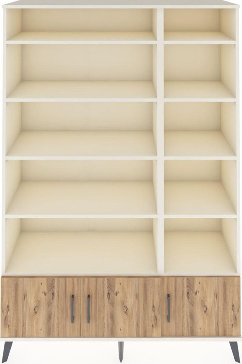 Hyperion Dolap 10 Raflı 3 Kapaklı 132x44x195 Aytaşı-Çam/Aytaşı
