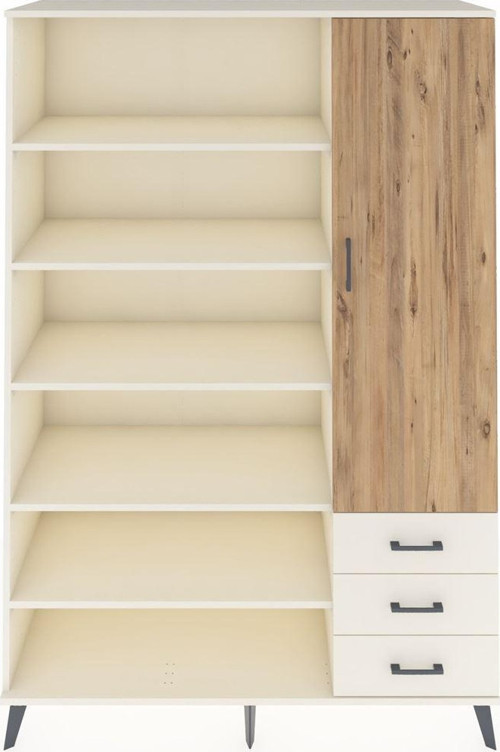 Hyperion Dolap 9 Raflı 3 Çekmeceli 1 Kapaklı 132 x 44 x 195 cm Aytaşı - Çam - Aytaşı