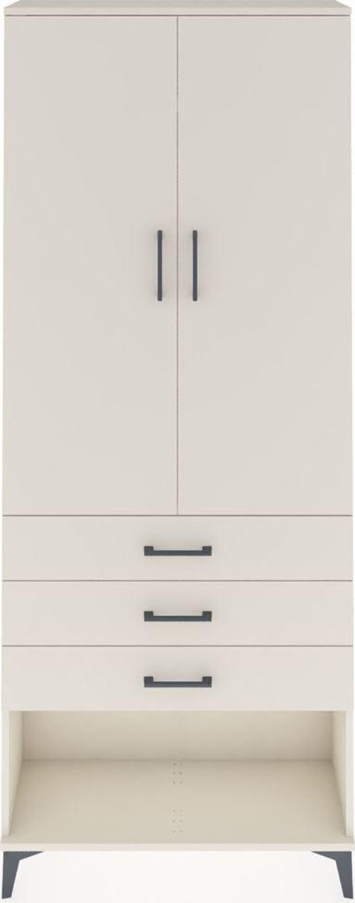 Arges Dolap 3 Raflı 3 Çekmeceli 2 Kapaklı 88x30x221 Aytaşı-Aytaşı