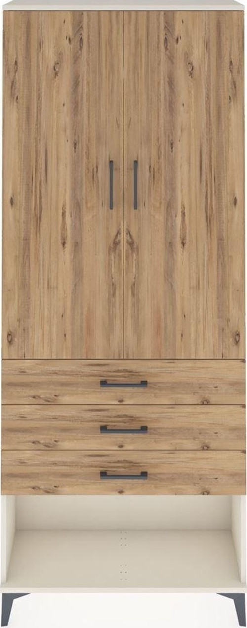 Arges Dolap 3 Raflı 3 Çekmeceli 2 Kapaklı 88x30x221 Aytaşı-Çam