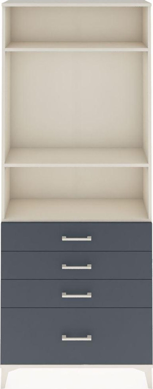 Arges Dolap 3 Raflı 4 Çekmeceli 88x30x221 Aytaşı-Antrasit