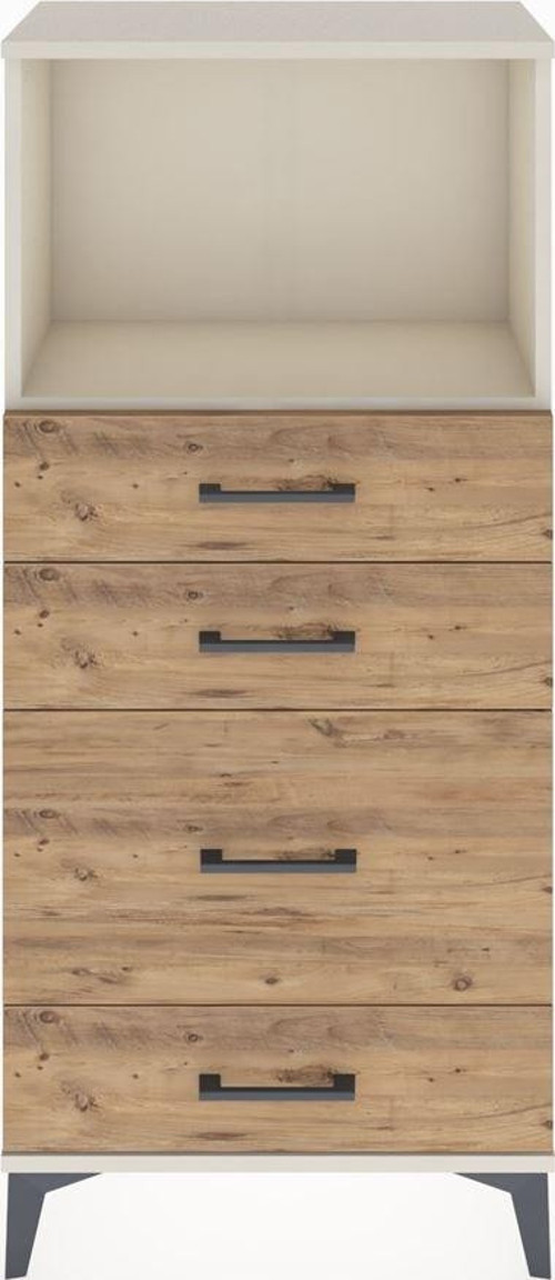 Hyperion Dolap Tek Raflı 4 Çekmeceli 60x44x134 Aytaşı-Çam