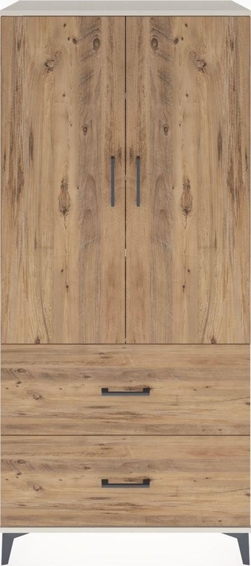 Hyperion Dolap 4 Raflı 2 Çekmeceli 2 Kapaklı 88x44x195 Aytaşı-Çam