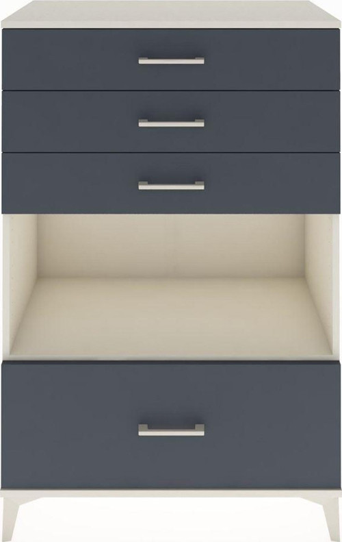 Hyperion Dolap Tek Raflı 4 Çekmeceli 88x44x134 Aytaşı-Antrasit