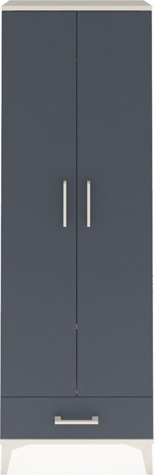 Arges Dolap 2 Raflı 1 Çekmeceli 1 Askılı 60 x 30 x 182 cm Aytaşı - Antrasit