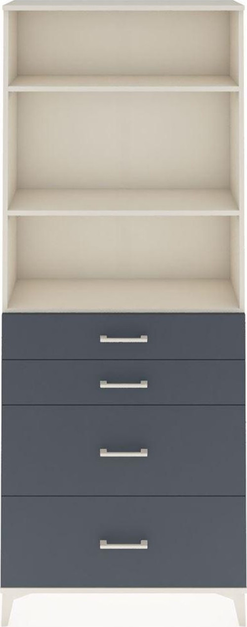 Arges Dolap 3 Raflı 4 Çekmeceli 88x30x221 Aytaşı-Antrasit