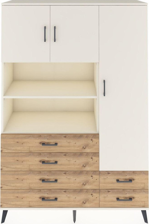 Hyperion Dolap 9 Raflı 6 Çekmeceli 3 Kapaklı 132x44x195 Aytaşı-Aytaşı/Çam