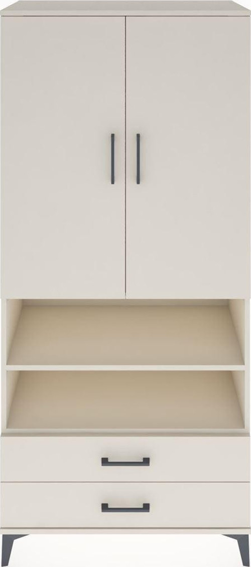 Hyperion Dolap 3 Raflı 2 Çekmeceli Tek Askılı 88x44x195 Aytaşı-Aytaşı