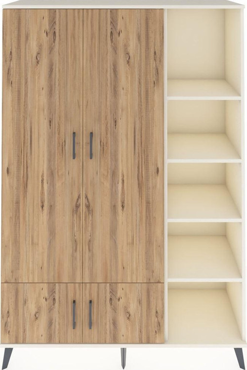 Hyperion Dolap 6 Raflı 4 Kapaklı 1 Askılı 132 x 44 x 195 cm Aytaşı - Çam - Aytaşı