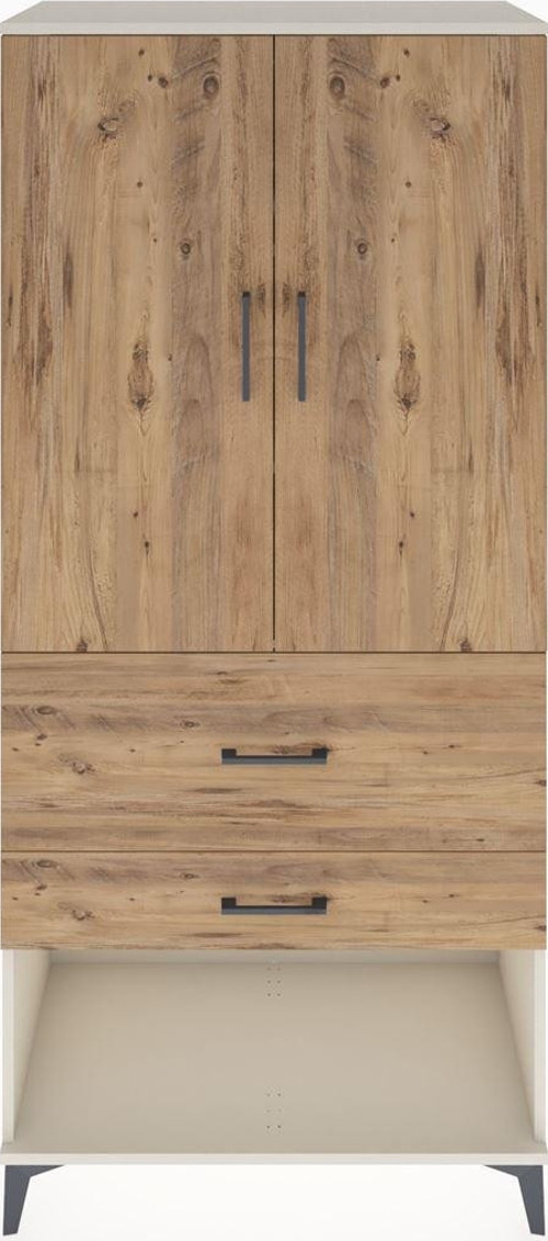 Hyperion Dolap 3 Raflı 2 Çekmeceli 2 Kapaklı 88 x 44 x 195 cm Aytaşı - Çam