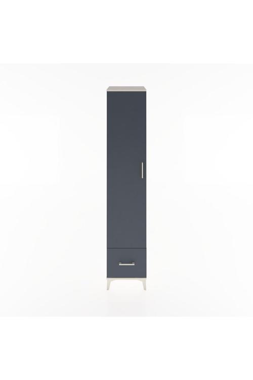 Hyperion Dolap 5 Raflı Tek Çekmeceli Tek Kapaklı 44x44x221 Aytaşı-Antrasit