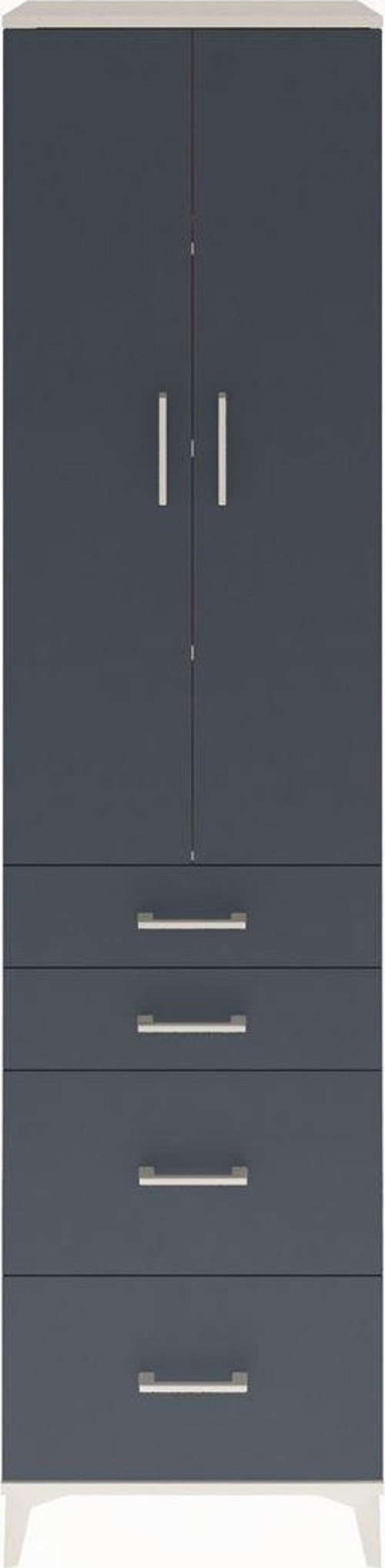 Hyperion Dolap 4 Raflı 4 Çekmeceli 2 Kapaklı 60x44x243 Aytaşı-Antrasit