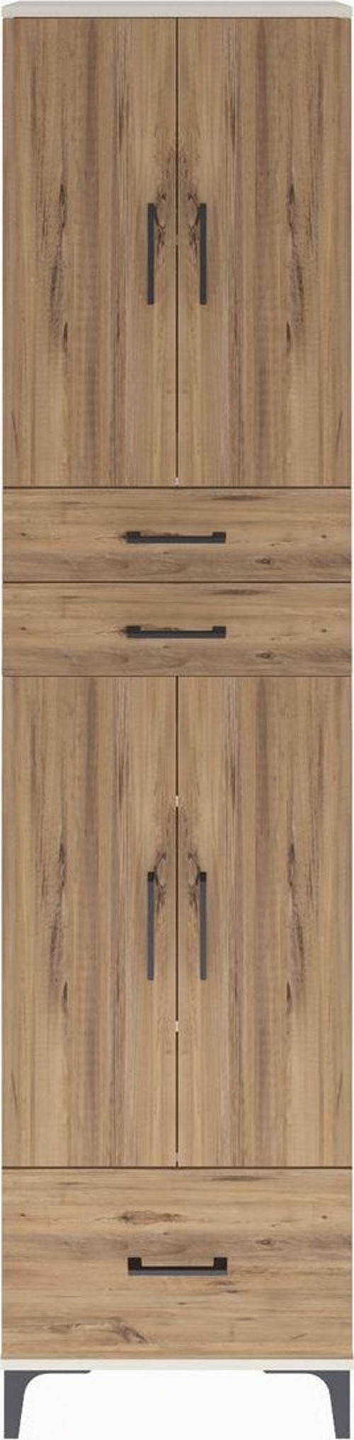 Arges Dolap 5 Raflı 3 Çekmeceli 4 Kapaklı 60x30x243 Aytaşı-Çam