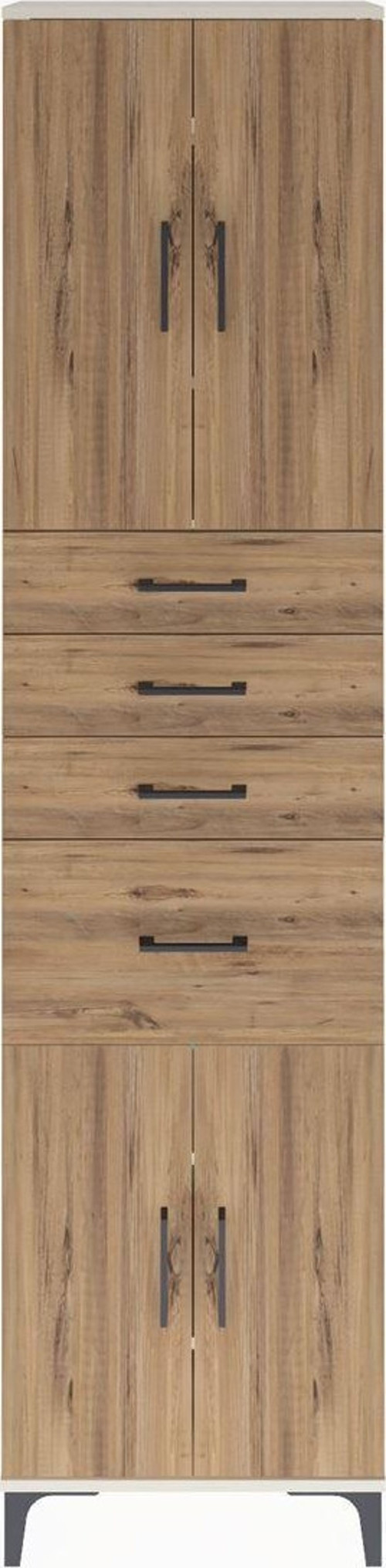 Arges Dolap 5 Raflı 4 Çekmeceli 4 Kapaklı 60x30x243 Aytaşı-Çam