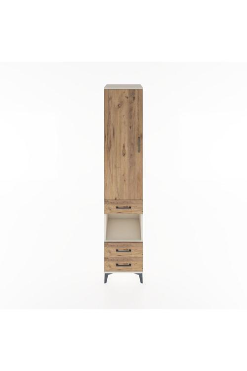 Hyperion Dolap 3 Raflı 3 Çekmeceli Tek Askılı 44x44x221 Aytaşı-Çam