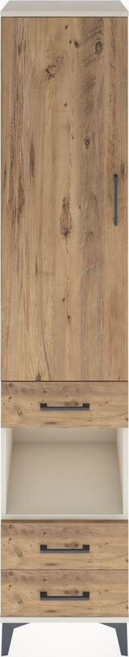 Hyperion Dolap 3 Raflı 3 Çekmeceli Tek Askılı 44x44x221 Aytaşı-Çam