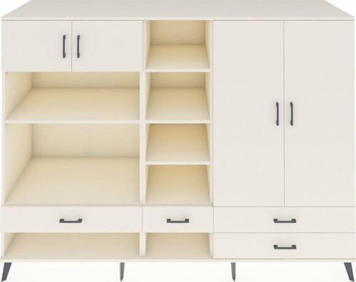 Kronos Dolap 12 Raflı 4 Çekmeceli 4 Kapaklı 220 x 59 x 163 cm Aytaşı - Aytaşı