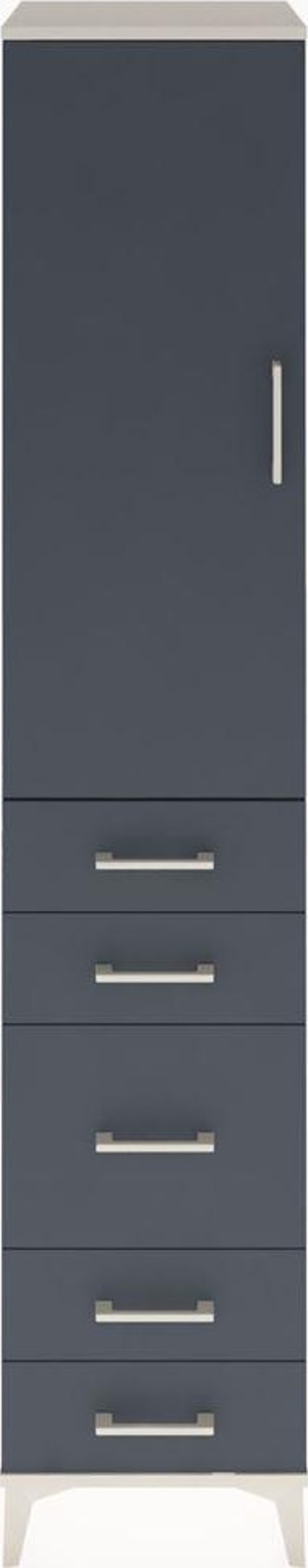 Hyperion Dolap 2 Raflı 5 Çekmeceli Tek Askılı 44x44x221 Aytaşı-Antrasit