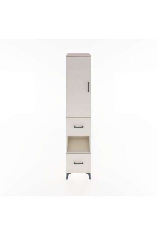 Hyperion Dolap 4 Raflı 2 Çekmeceli Tek Kapaklı 44x44x221 Aytaşı-Aytaşı