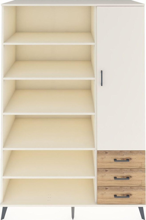 Kronos Dolap 9 Raflı 3 Çekmeceli 1 Kapaklı 132 x 59 x 195 cm Aytaşı - Aytaşı - Çam