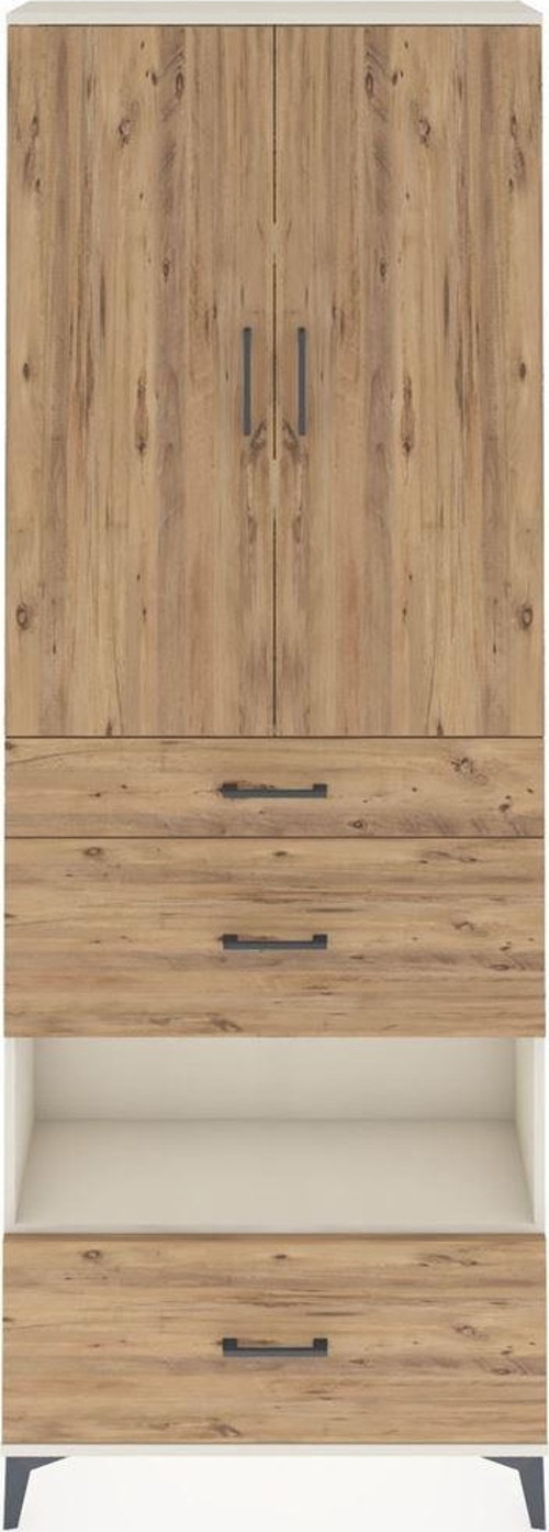 Arges Dolap 4 Raflı 3 Çekmeceli 2 Kapaklı 88x30x243 Aytaşı-Çam