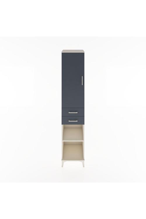 Hyperion Dolap 3 Raflı 2 Çekmeceli Tek Askılı 44x44x221 Aytaşı-Antrasit