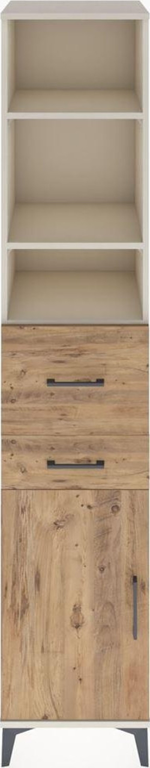 Hyperion Dolap 4 Raflı 2 Çekmeceli Tek Kapaklı 44x44x221 Aytaşı-Çam