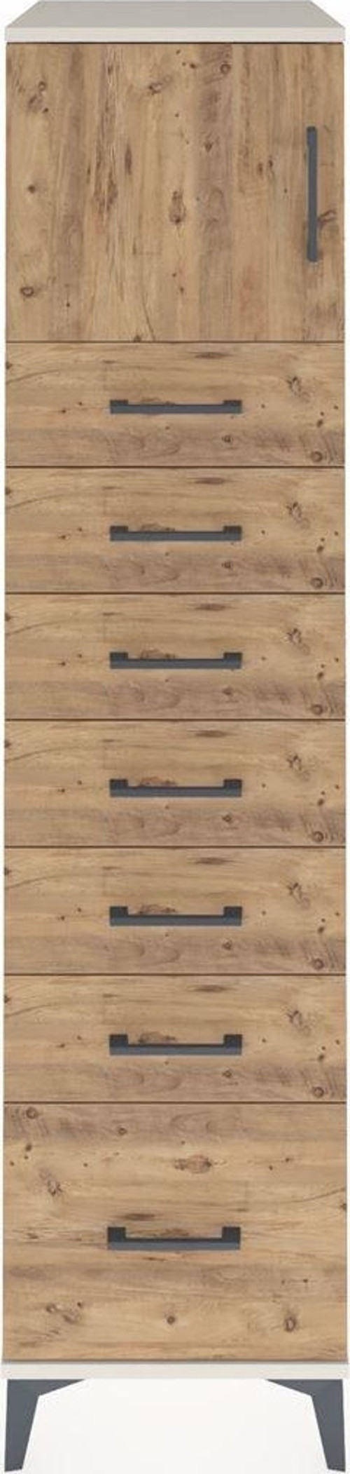 Kronos Dolap 1 Raflı 7 Çekmeceli 1 Kapaklı 44 x 59 x 182 cm Aytaşı - Çam