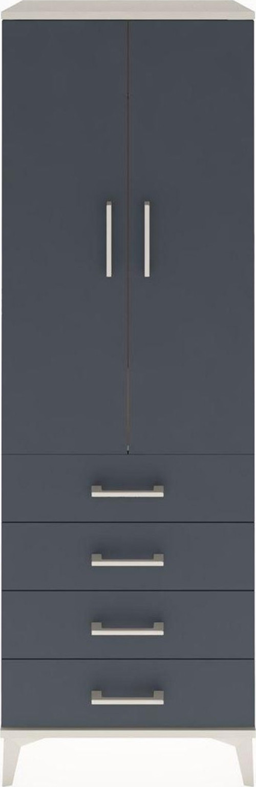 Hyperion Dolap 1 Raflı 4 Çekmeceli 1 Askılı 60 x 44 x 182 cm Aytaşı - Antrasit