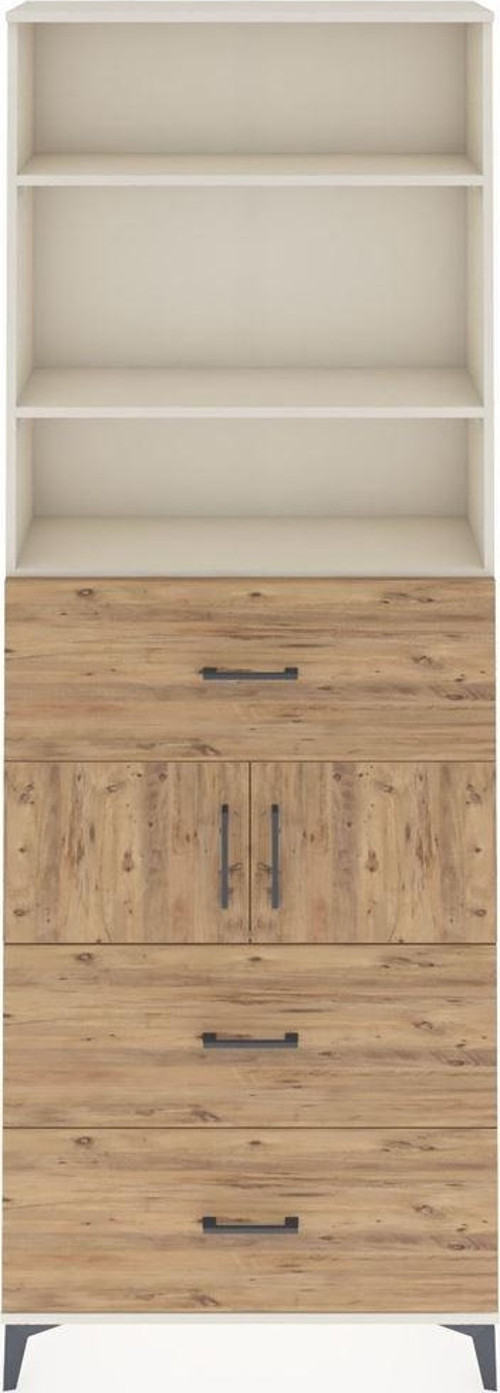 Arges Dolap 4 Raflı 3 Çekmeceli 2 Kapaklı 88x30x243 Aytaşı-Çam