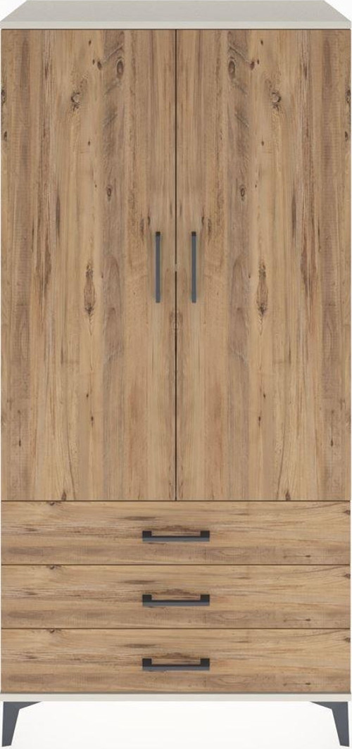 Hyperion Dolap 2 Raflı 3 Çekmeceli 2 Kapaklı 88x44x182 Aytaşı-Çam