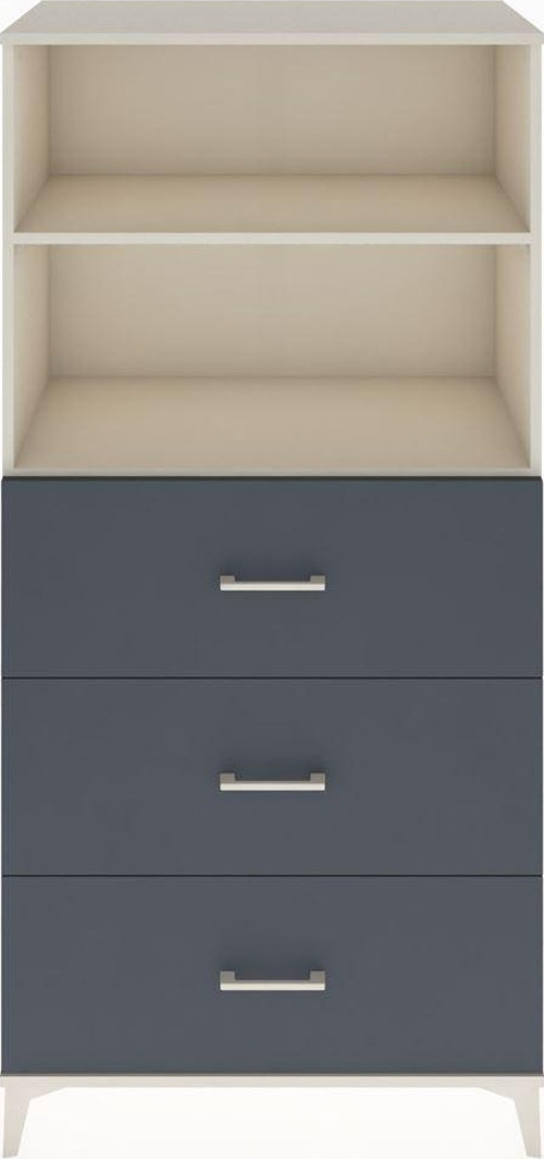 Hyperion Dolap 2 Raflı 3 Çekmeceli 88 x 44 x 182 cm Aytaşı - Antrasit