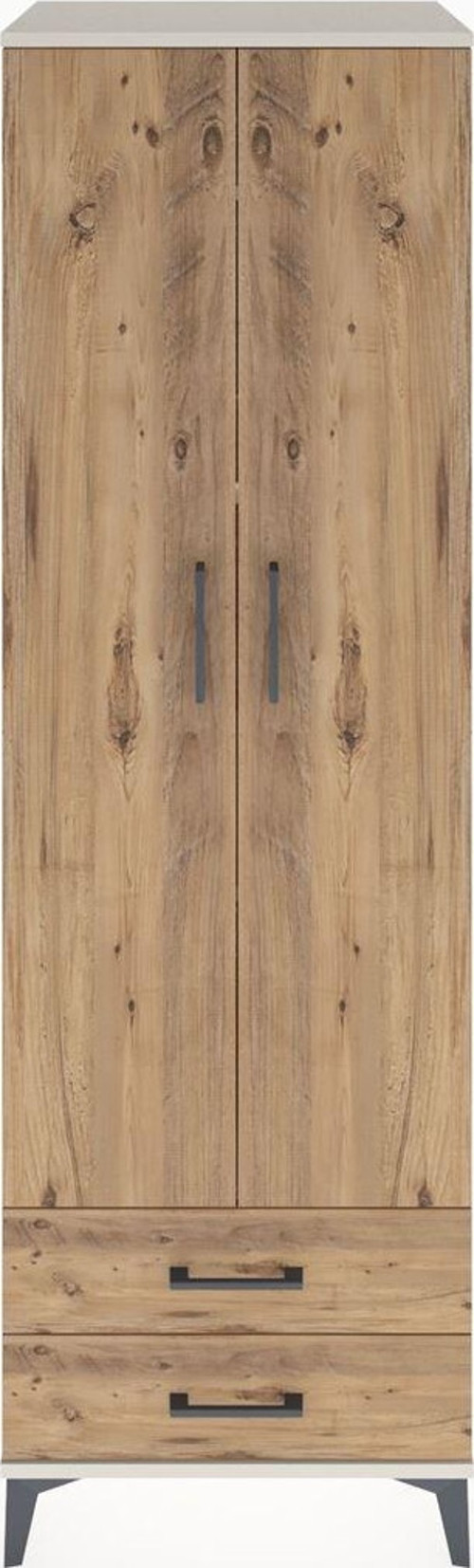 Hyperion Dolap 4 Raflı 2 Çekmeceli 2 Kapaklı 60x44x195 Aytaşı-Çam