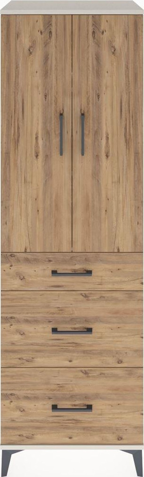 Hyperion Dolap 3 Raflı 3 Çekmeceli 2 Kapaklı 60x44x195 Aytaşı-Çam