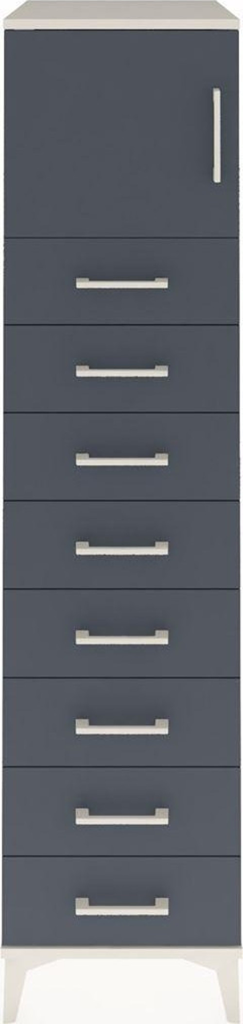 Kronos Dolap 1 Raflı 8 Çekmeceli 1 Kapaklı 44 x 59 x 182 cm Aytaşı - Antrasit