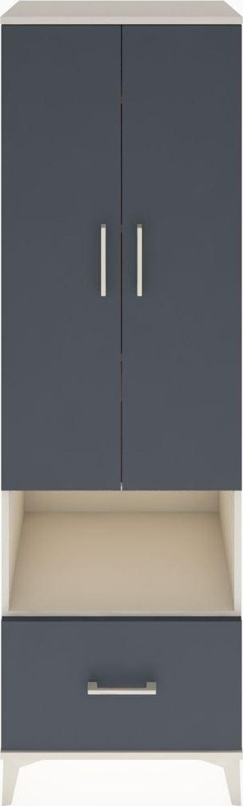 Hyperion Dolap 5 Raflı Tek Çekmeceli 2 Kapaklı 60x44x195 Aytaşı-Antrasit
