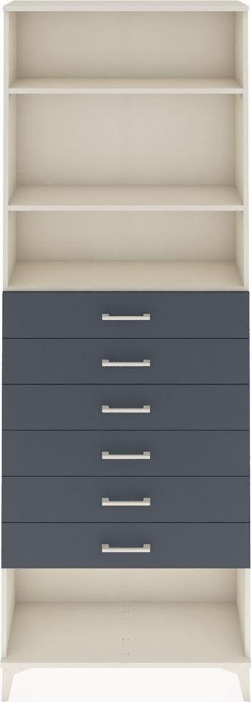 Arges Dolap 3 Raflı 6 Çekmeceli 88x30x243 Aytaşı-Antrasit