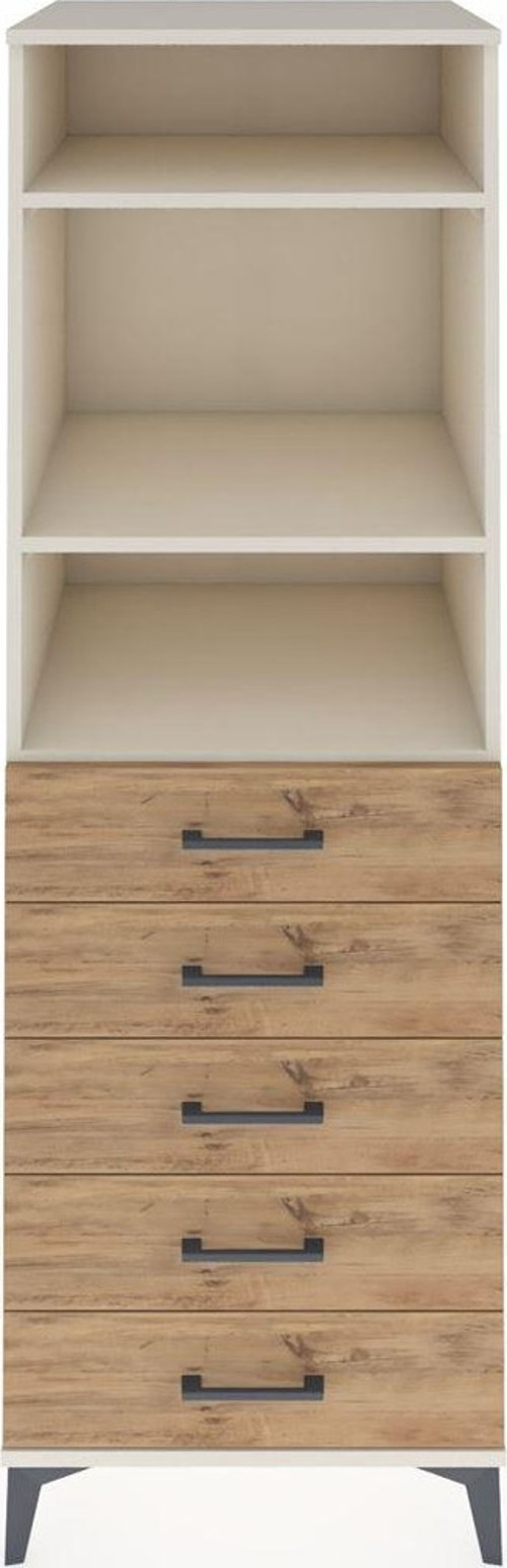 Kronos Dolap 3 Raflı 5 Çekmeceli 60 x 59 x 182 cm Aytaşı - Çam