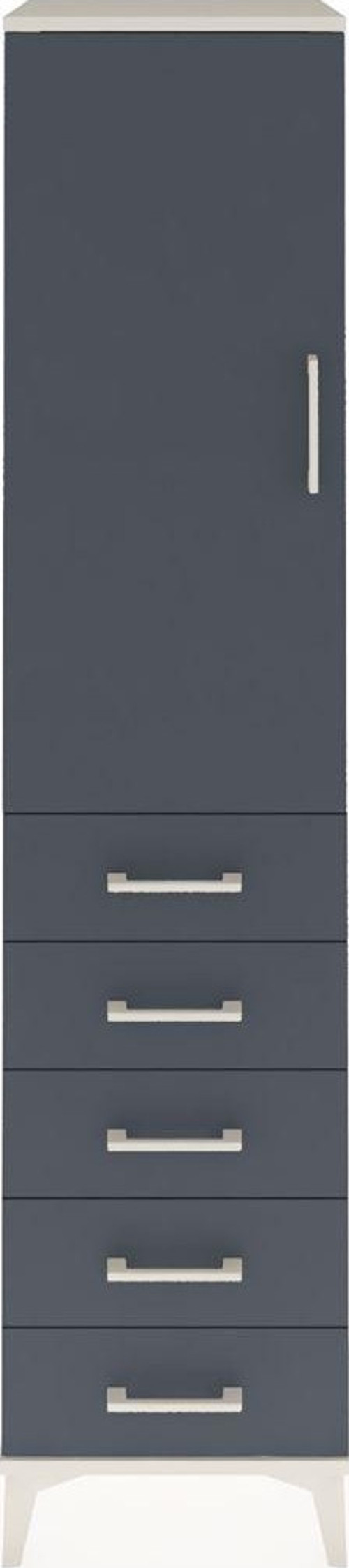 Hyperion Dolap 1 Raflı 5 Çekmeceli 1 Askılı 44 x 44 x 195 cm Aytaşı - Antrasit