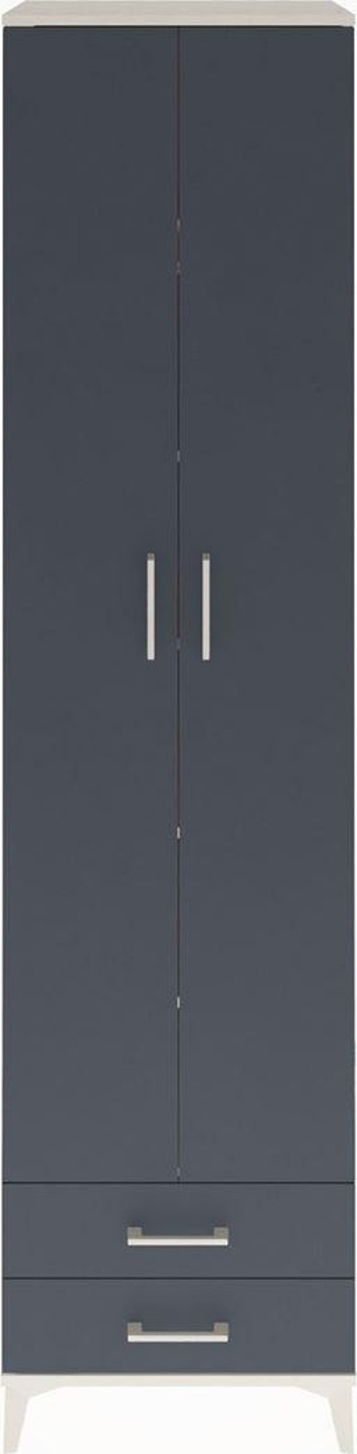 Hyperion Dolap 6 Raflı 2 Çekmeceli 2 Kapaklı 60 x 44 x 243 cm Aytaşı - Antrasit