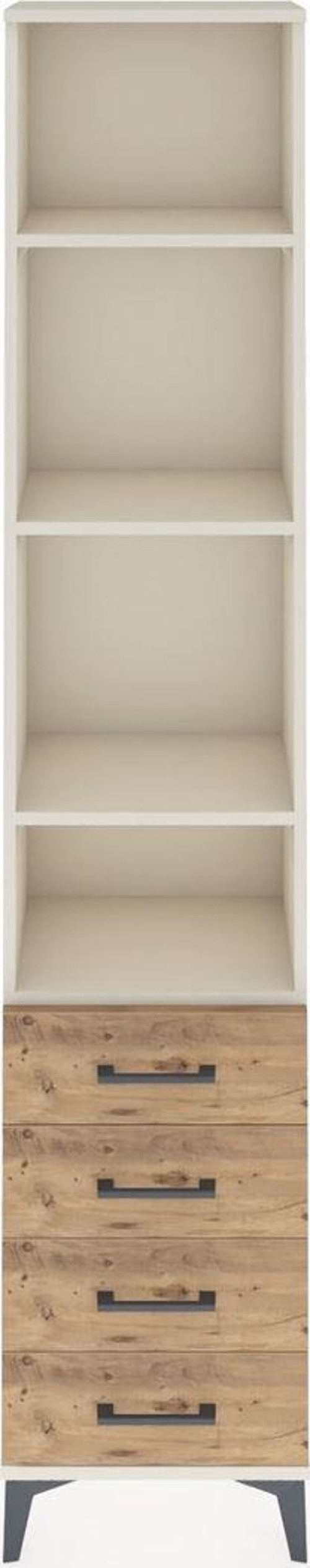 Arges Dolap 4 Raflı 4 Çekmeceli 44x30x221 Aytaşı-Çam