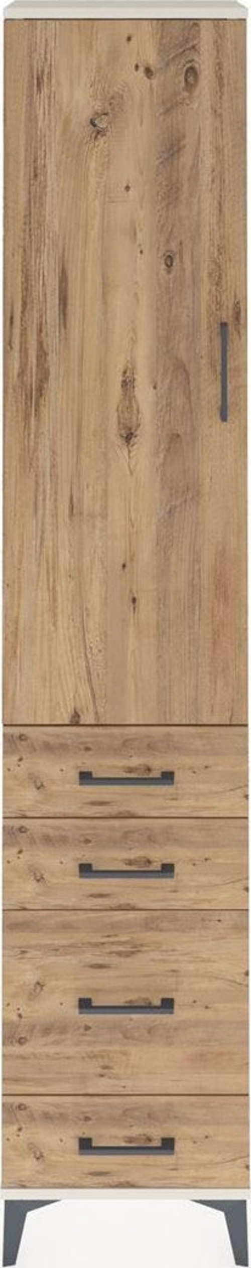 Arges Dolap 3 Raflı 4 Çekmeceli Tek Kapaklı 44x30x221 Aytaşı-Çam