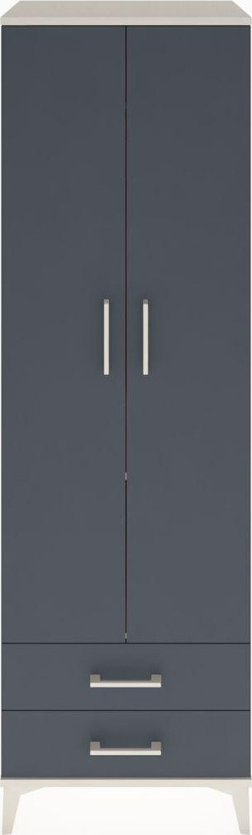Hyperion Dolap 2 Raflı 2 Çekmeceli Tek Askılı 60x44x195 Aytaşı-Antrasit