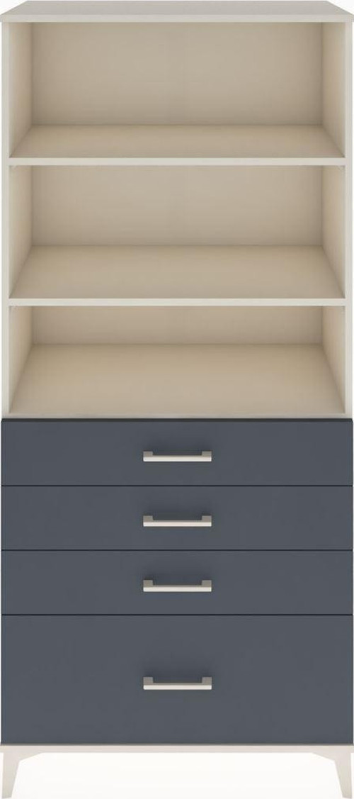 Hyperion Dolap 3 Raflı 4 Çekmeceli 88x44x195 Aytaşı-Antrasit