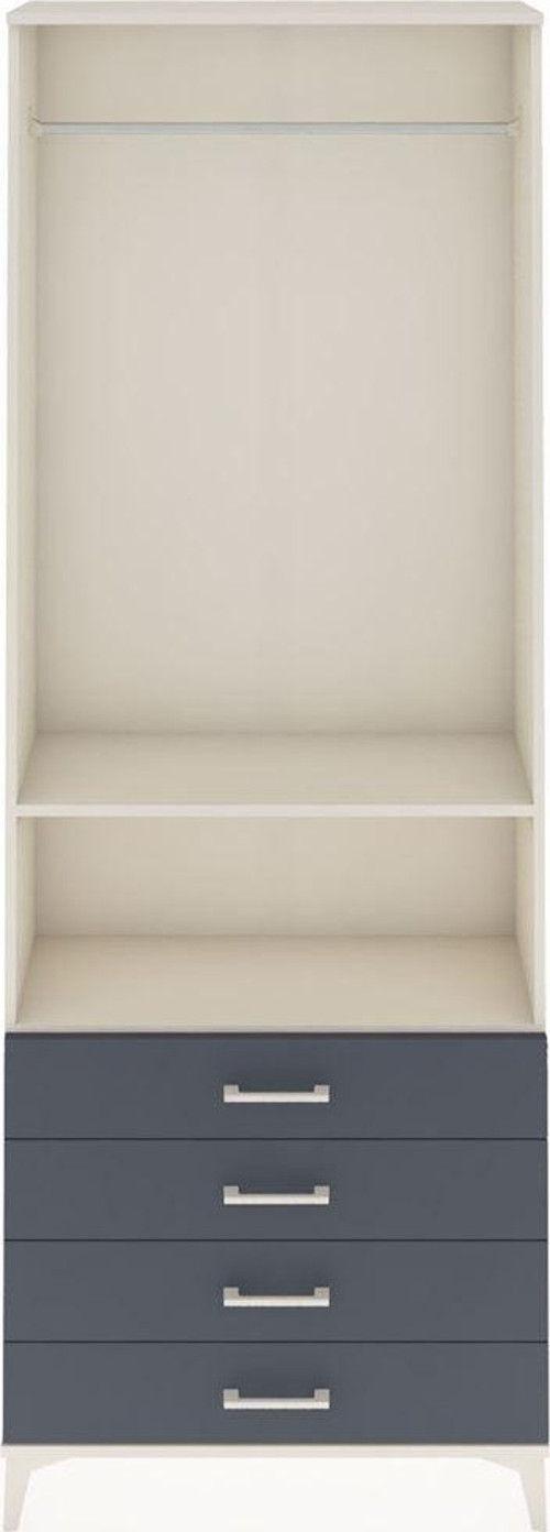 Arges Dolap 2 Raflı 4 Çekmeceli 1 Askılı 88 x 30 x 243 cm Aytaşı - Antrasit