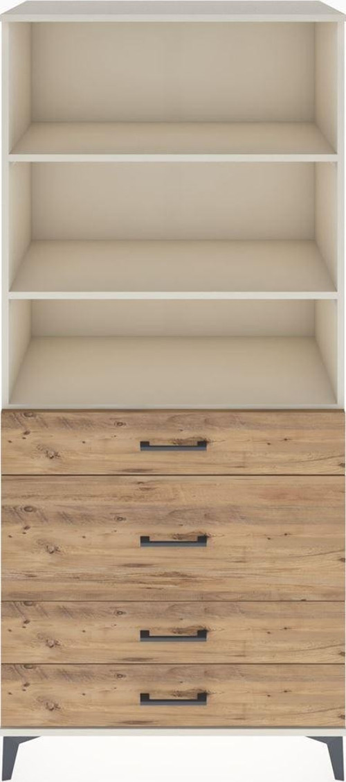 Hyperion Dolap 3 Raflı 4 Çekmeceli 88x44x195 Aytaşı-Çam