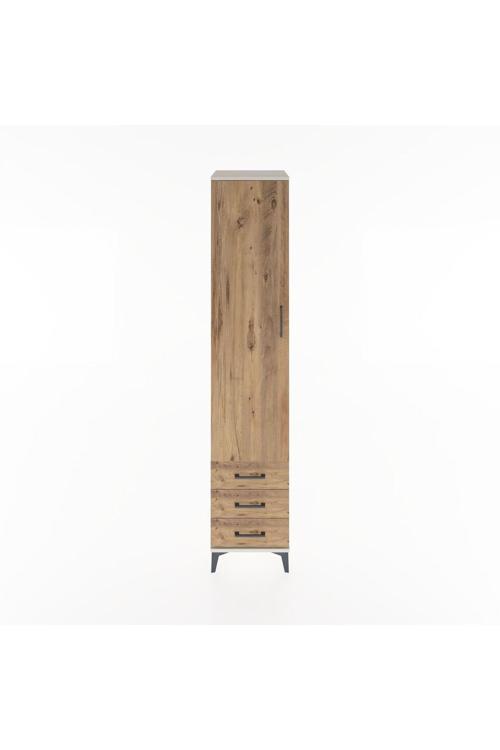 Hyperion Dolap 3 Raflı 3 Çekmeceli Tek Askılı 44x44x221 Aytaşı-Çam