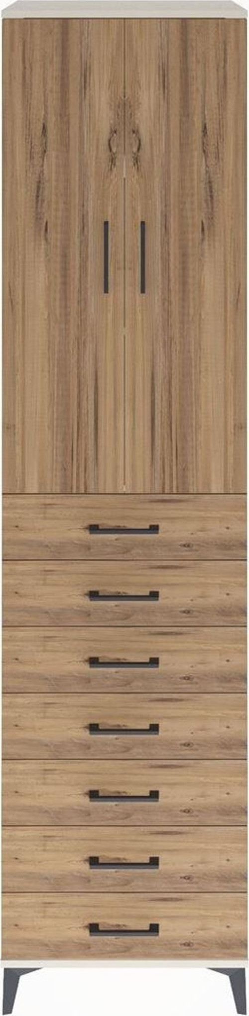 Hyperion Dolap 3 Raflı 7 Çekmeceli 2 Kapaklı 60x44x243 Aytaşı-Çam