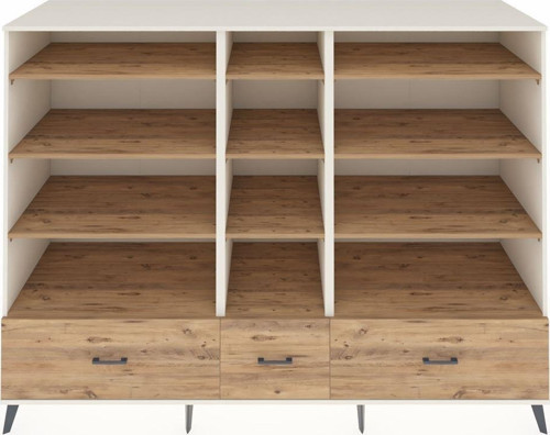 Kronos Dolap 12 Raflı 3 Çekmeceli 220 x 59 x 163 cm Aytaşı - Çam