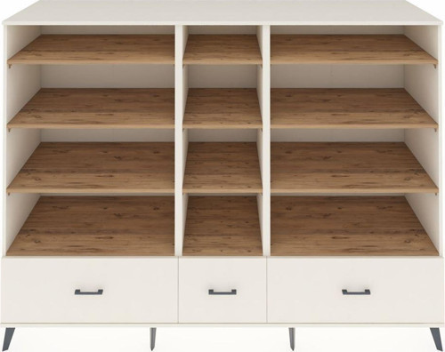 Kronos Dolap 12 Raflı 3 Çekmeceli 220 x 59 x 163 cm Aytaşı - Çam - Aytaşı